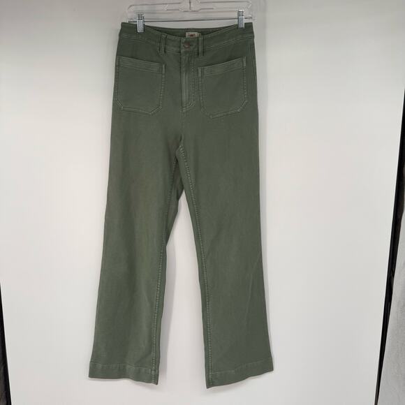 Faherty Olive Wide Leg Pants - Picture 3 of 10